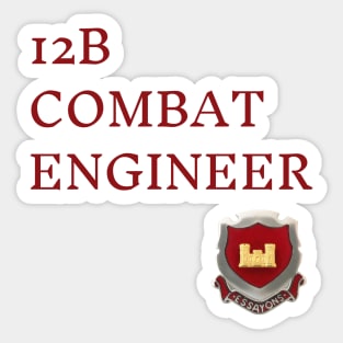 12B Combat Engineer text Sticker